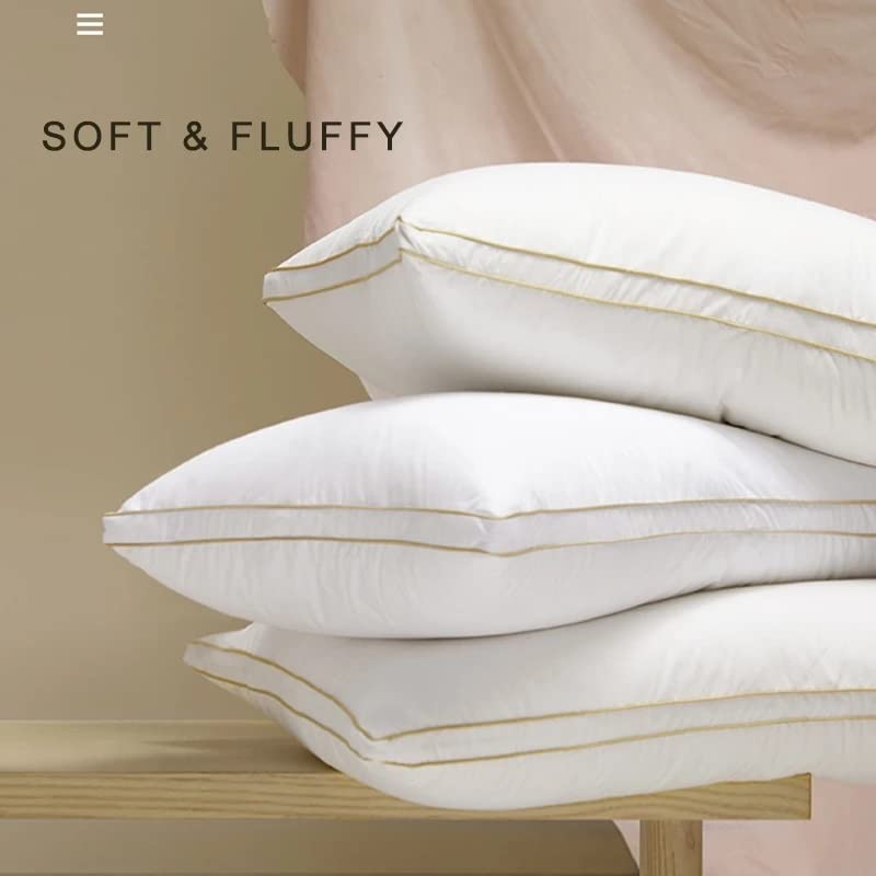 RYLMSM Cotton Shell Down Neck Pillow for King & Queen Beds