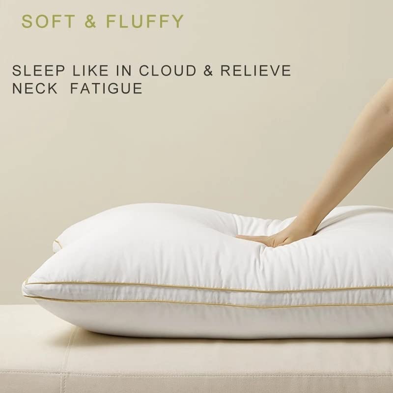 RYLMSM Cotton Shell Down Neck Pillow for King & Queen Beds