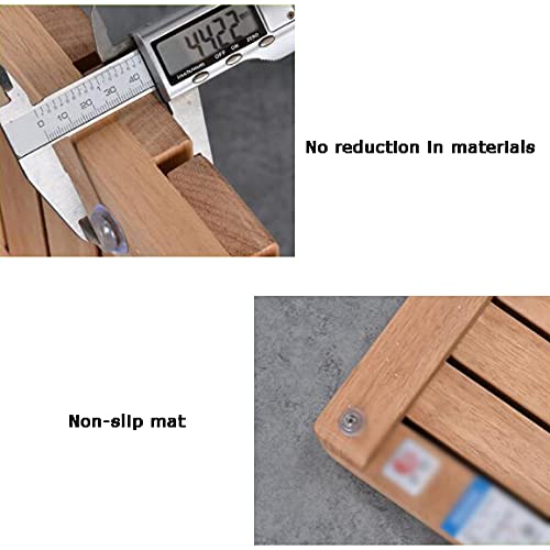 Red Cedar Luxury Non-Slip Wood Shower Mat 80x80cm