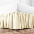 Rainbowlinens Ivory Ruffled 28-Inch Drop Bed Skirt
