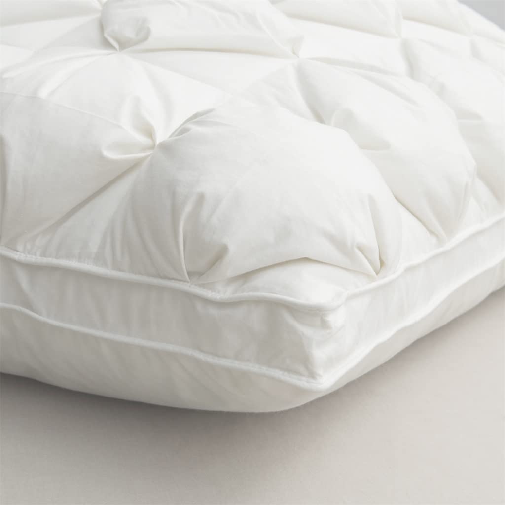 White Goose Feather Down Cotton Bed Pillow 48x74cm