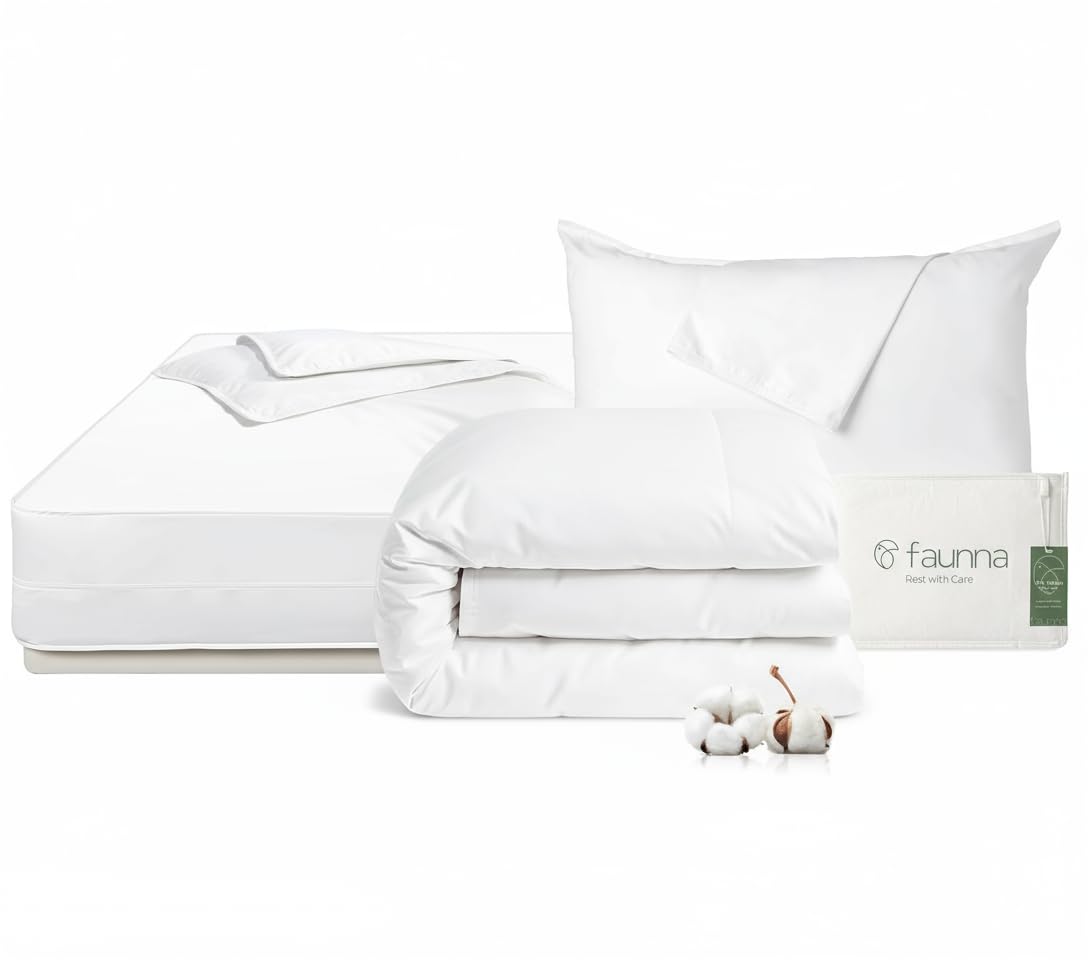 FAUNNA Cotton Bed Bug & Dust Mite King Protector Set