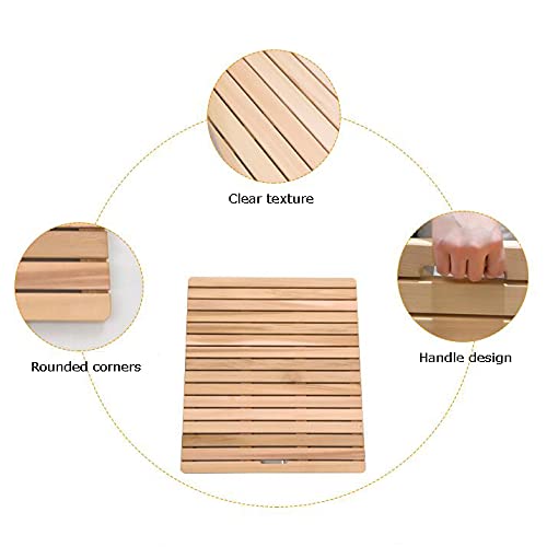 Red Cedar Non-Slip Spa Bath & Shower Mat 60x90cm
