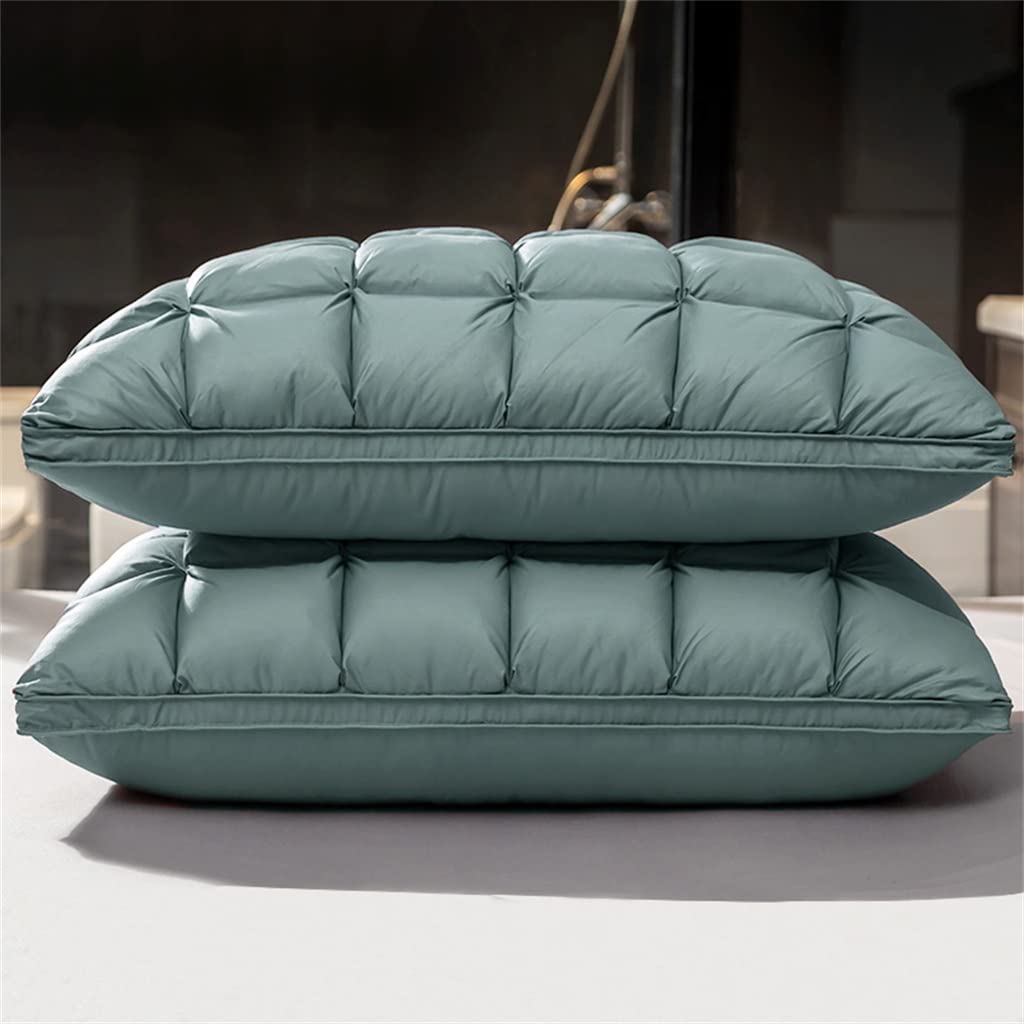 DDYYDS Natural Down Bed Pillow with Soft Cotton Cover