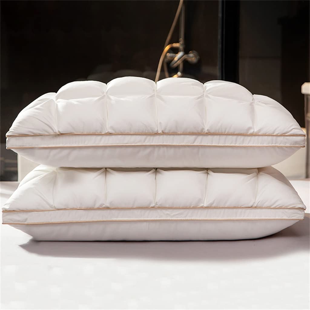 DDYYDS Natural Down Bed Pillow with Soft Cotton Cover
