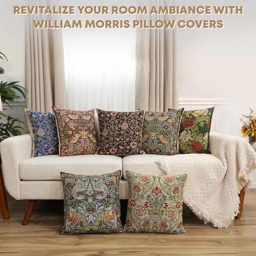 William Morris Peacock & Dragon Tapestry Pillow Cover