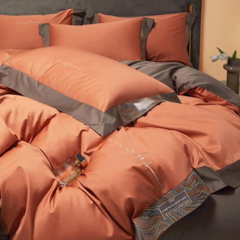 GVRMLDF 4-Piece Long-Staple Cotton Bedding Set