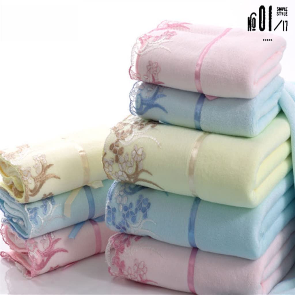 Lace Embroidered Quick-Dry Microfiber Bath Towel Set