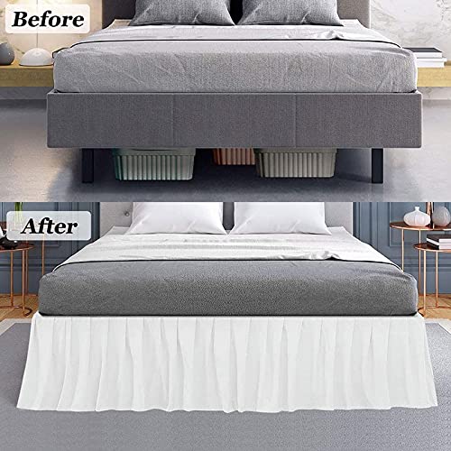 Rainbowlinens Ivory Ruffled 28-Inch Drop Bed Skirt