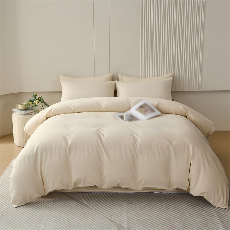 WJJDLLNP 4-Piece Thick Cotton Autumn & Winter Bedding Set