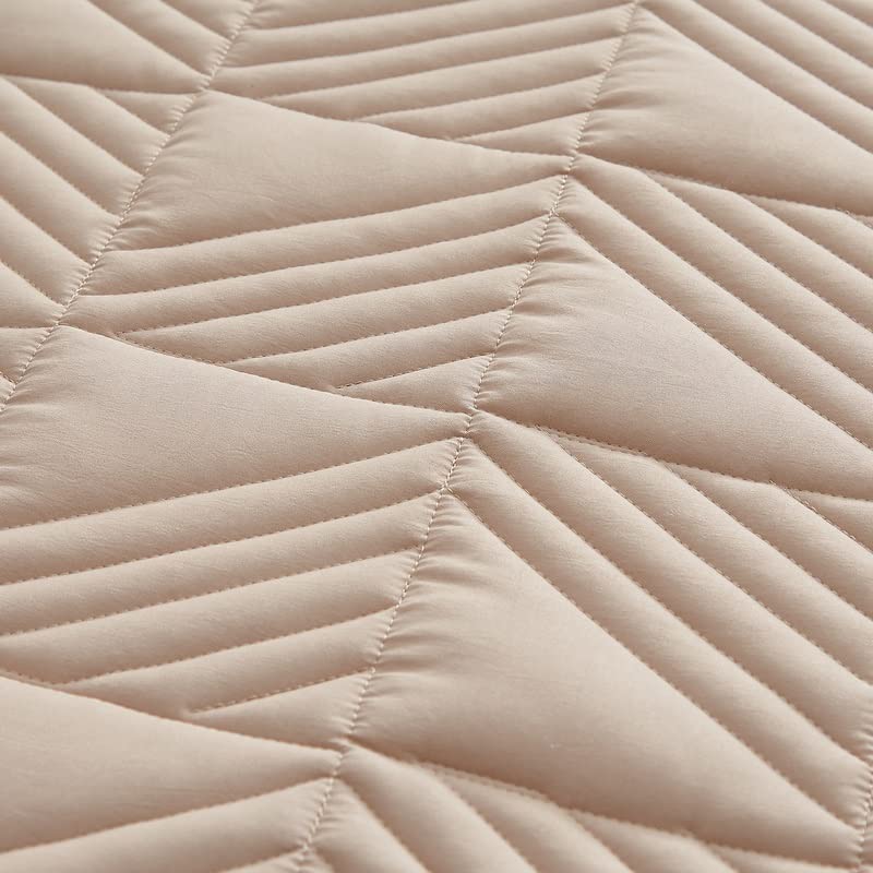 GESJKR Thickened Quilted Lace Bed Skirt & Mattress Cover