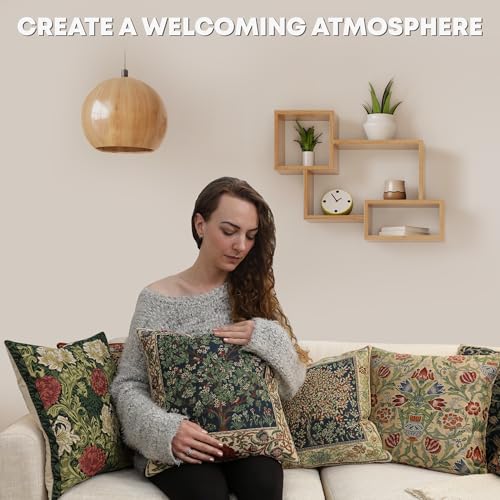 William Morris Peacock & Dragon Tapestry Pillow Cover