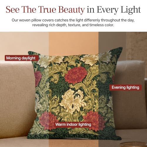 William Morris Peacock & Dragon Tapestry Pillow Cover