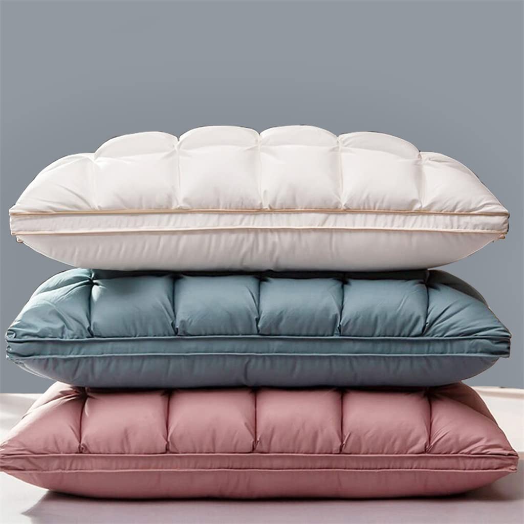 DDYYDS Natural Down Bed Pillow with Soft Cotton Cover