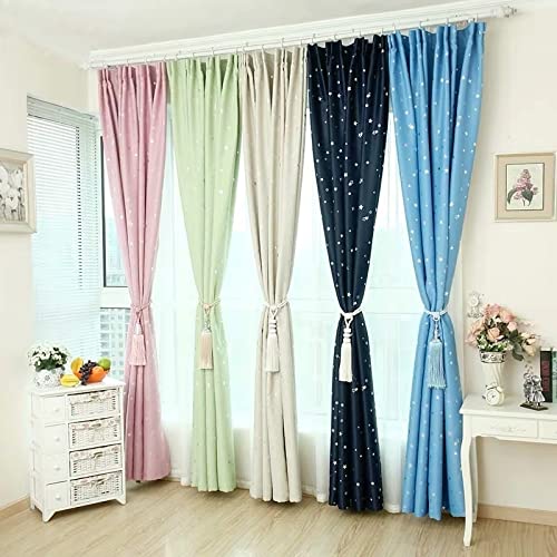Deep Blue Thermal Blackout Curtains for Living Room