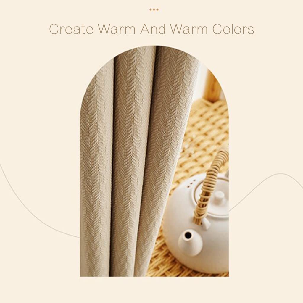 French Cotton Linen 85% Blackout Thermal Curtains
