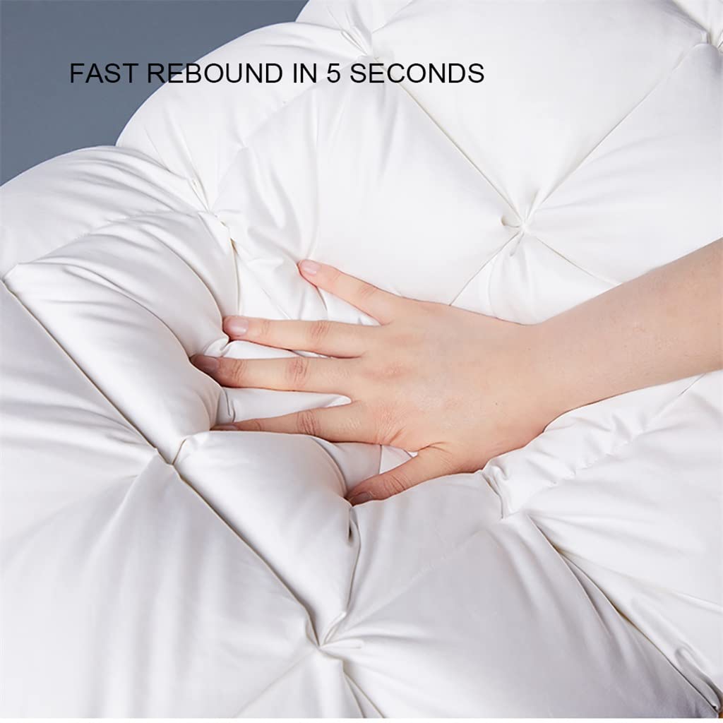 White Goose Feather Down Cotton Bed Pillow 48x74cm