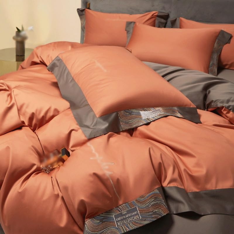 GVRMLDF 4-Piece Long-Staple Cotton Bedding Set