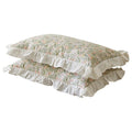 NRFJFOP Vintage Ruffled Floral Cotton Pillowcases Pair 48x74cm