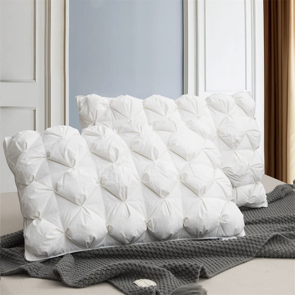 White Goose Feather Down Cotton Bed Pillow 48x74cm