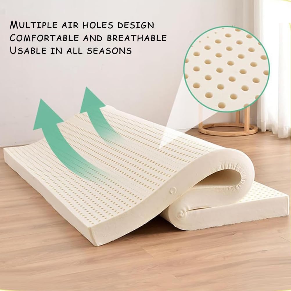 Premium Latex 3-Inch Mattress Topper with Organic Cover