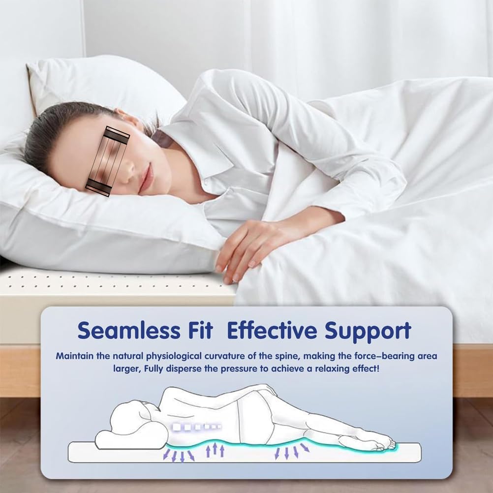Full Size Premium Natural Latex Mattress Topper