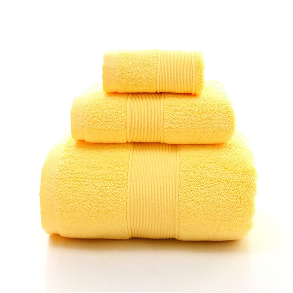 TYUHDUYUR 3-Piece Absorbent White Bath Towel Set