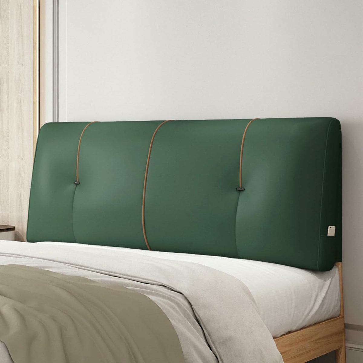 XFYGQTOM Faux Leather Twin Headboard Pillow with Removable Cover