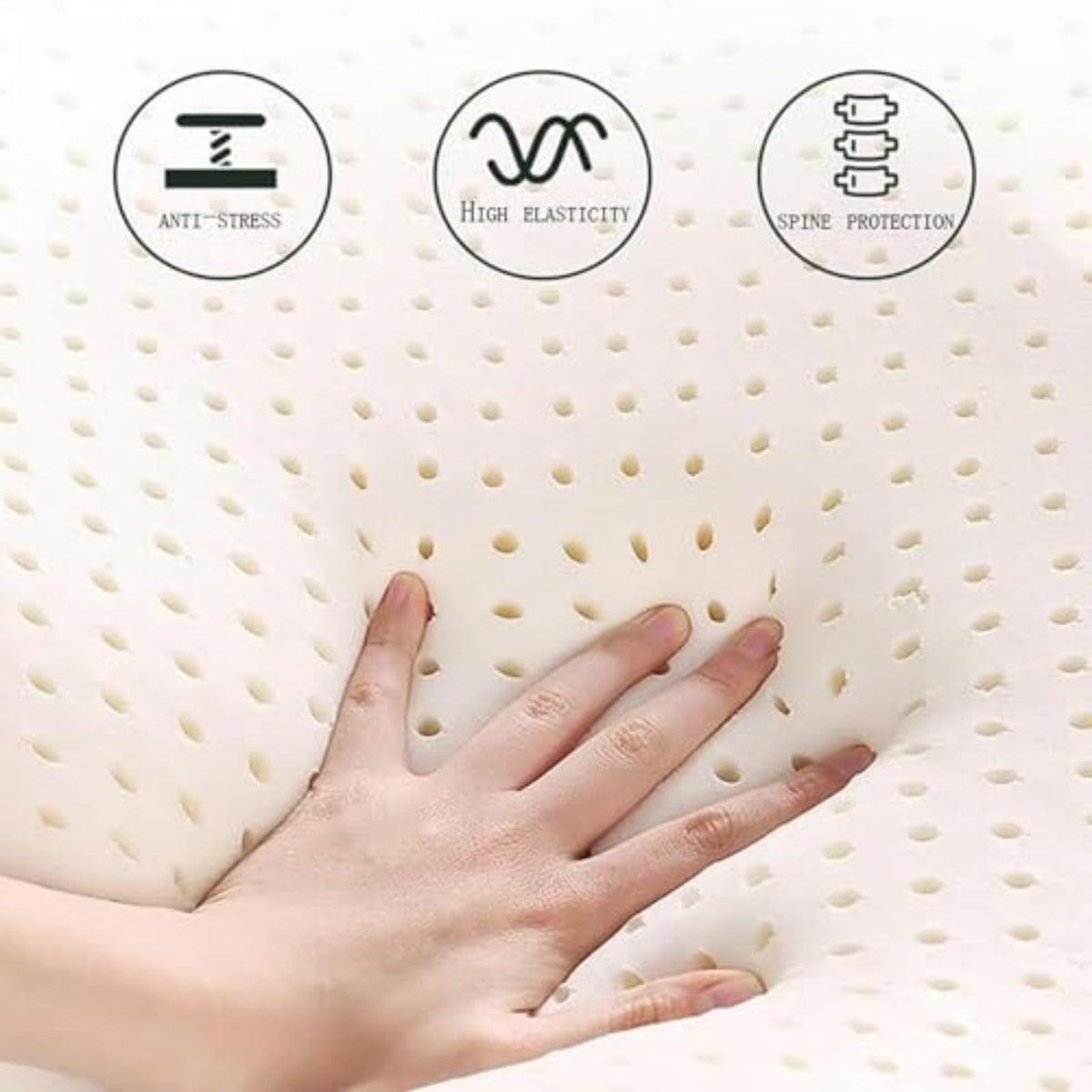 Natural Latex Breathable Pressure Relief Mattress Topper