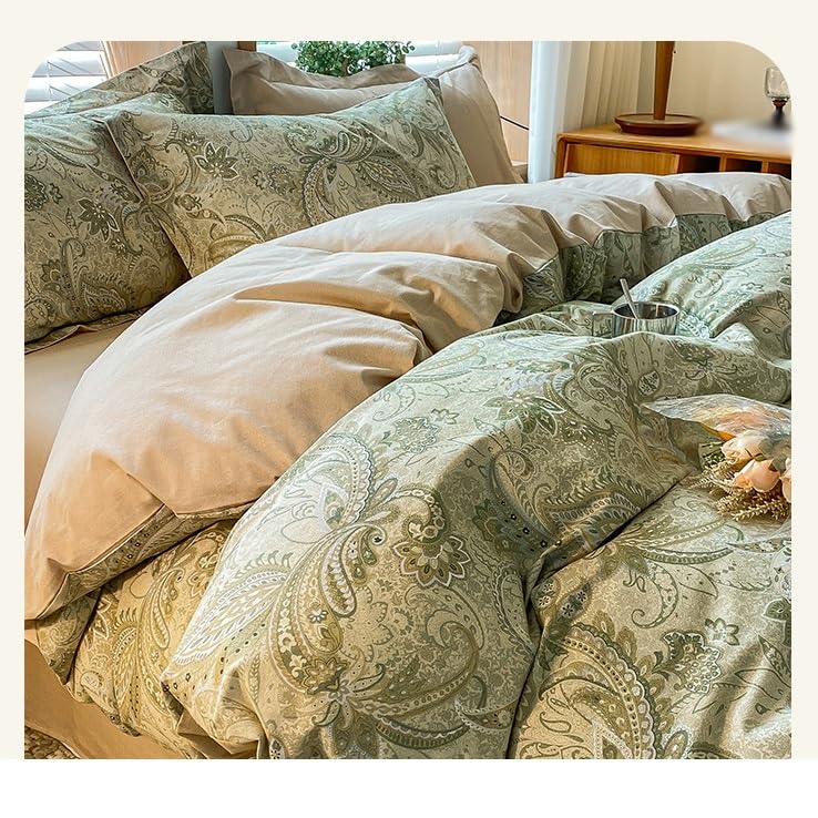 GVRMLDF 4-Piece Thick Cotton Matte Duvet Cover Bedding Set