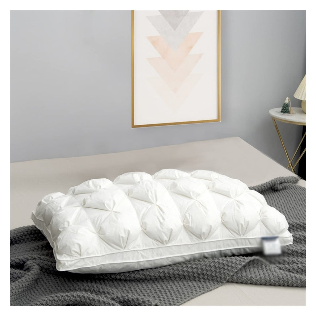 White Goose Feather Down Cotton Bed Pillow 48x74cm