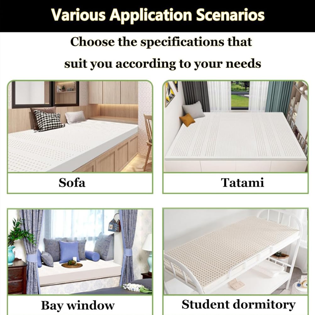 Natural Latex 3-Inch Ventilated Memory Foam Mattress Topper