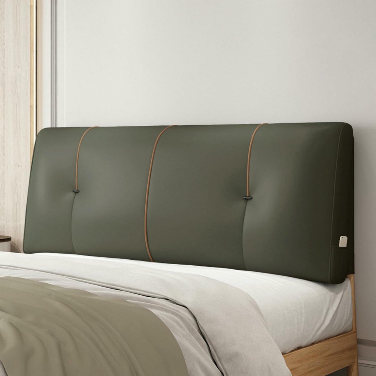 XFYGQTOM Faux Leather Twin Headboard Pillow with Removable Cover