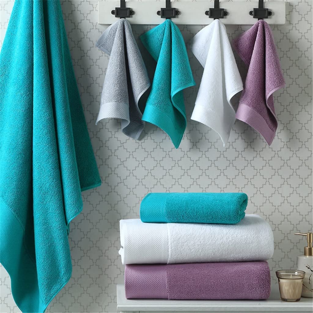 3-Piece Soft Thick Blue Hotel Bath, Hand & Face Towel Set