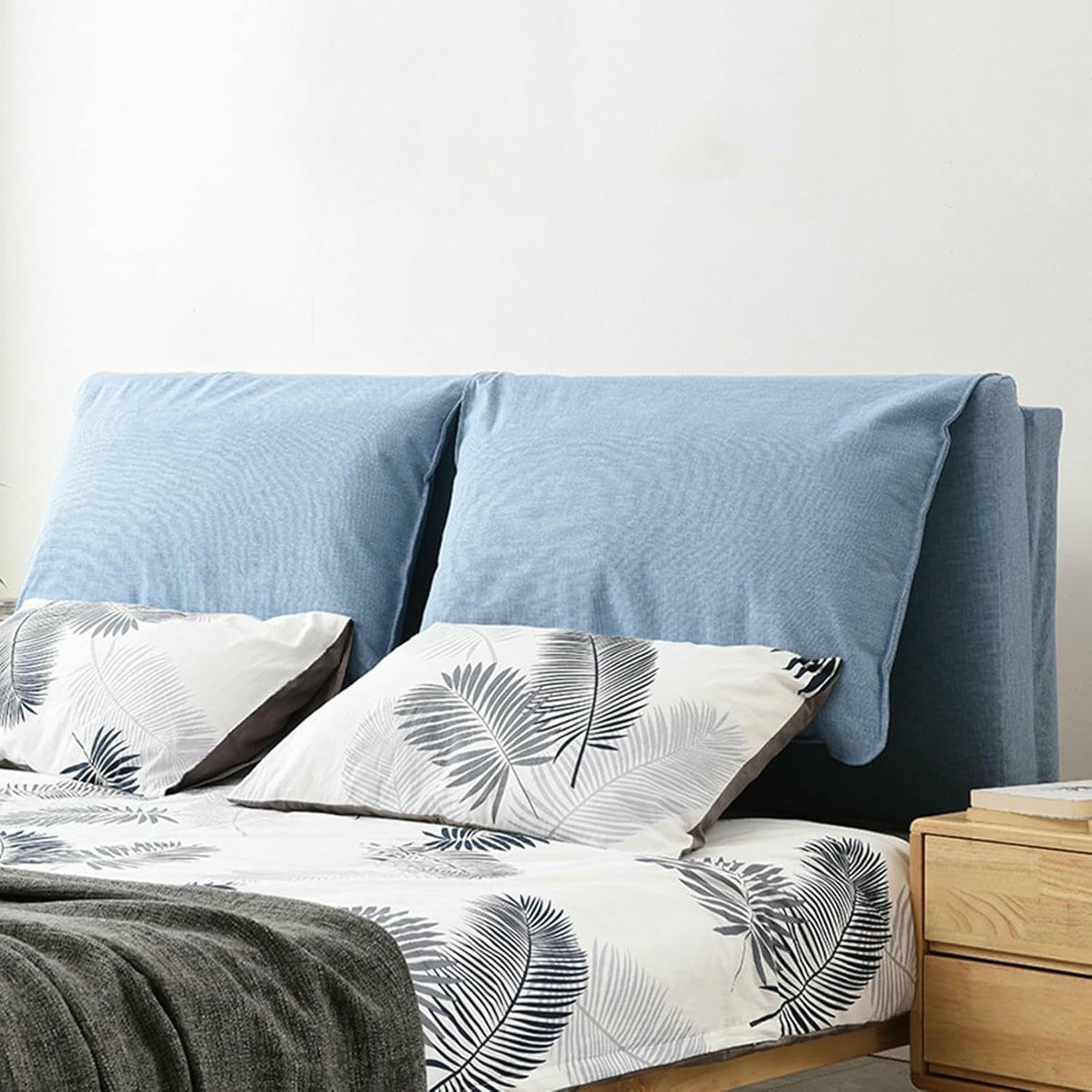 XFYGQTOM Red Upholstered Headboard Cushion with Removable Cover