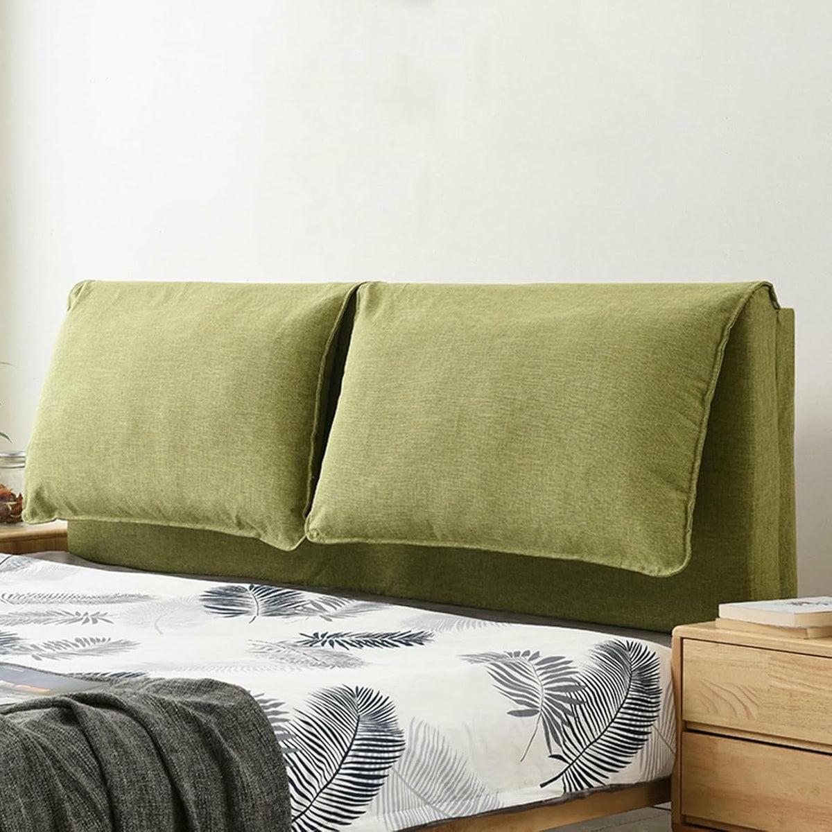 XFYGQTOM Red Upholstered Headboard Cushion with Removable Cover