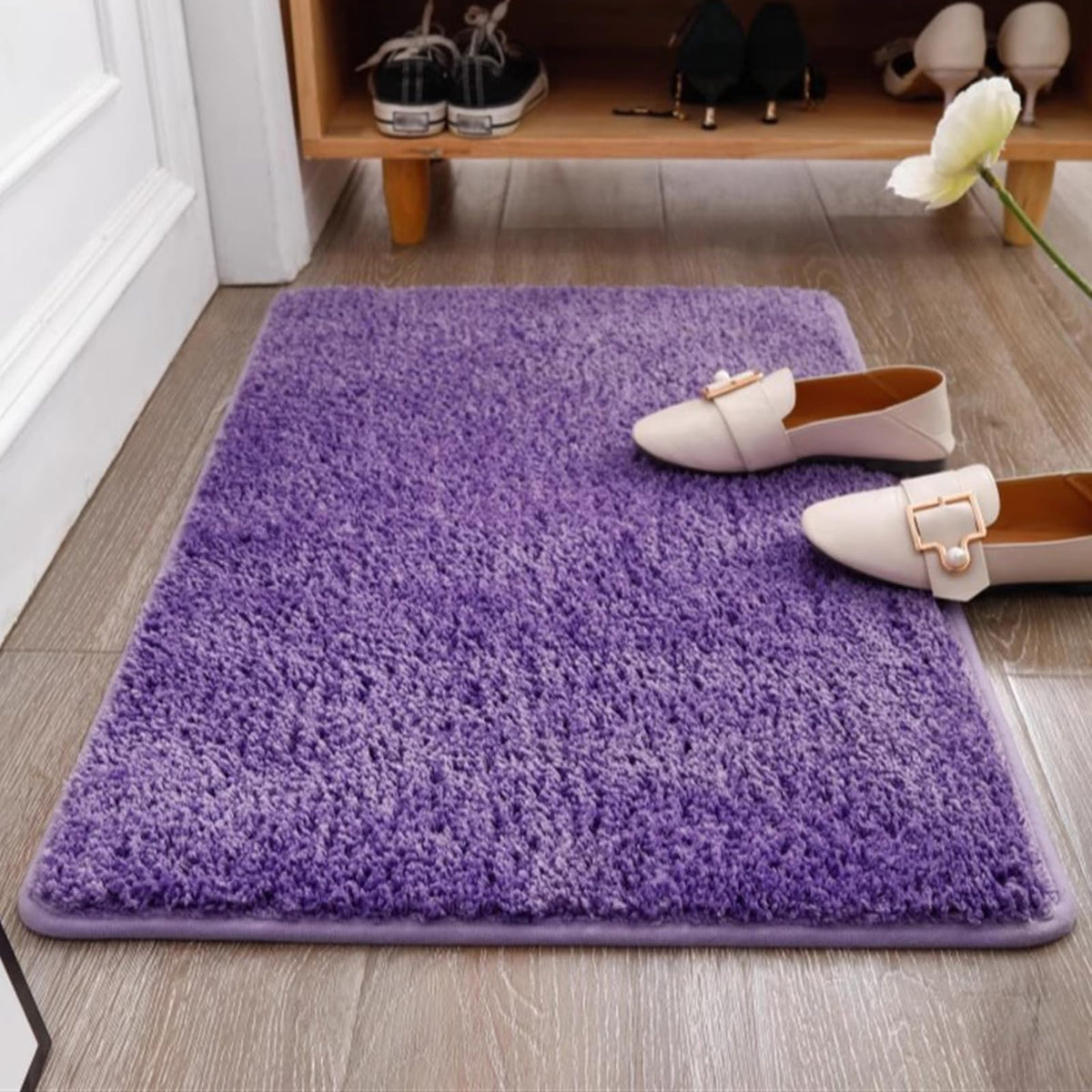 Insun Fluffy Non-Slip Absorbent Bathroom Rug