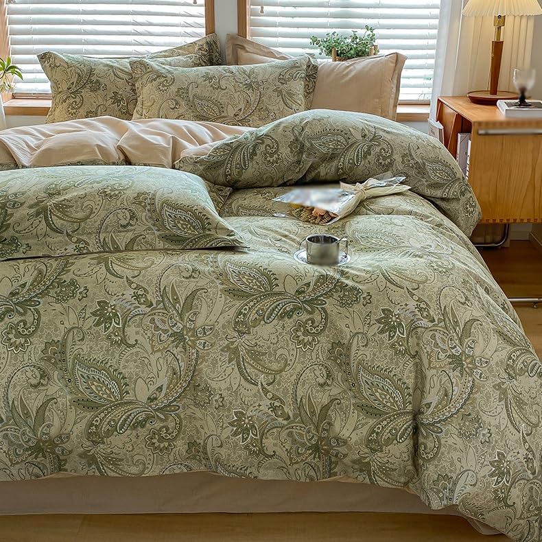 GVRMLDF 4-Piece Thick Cotton Matte Duvet Cover Bedding Set