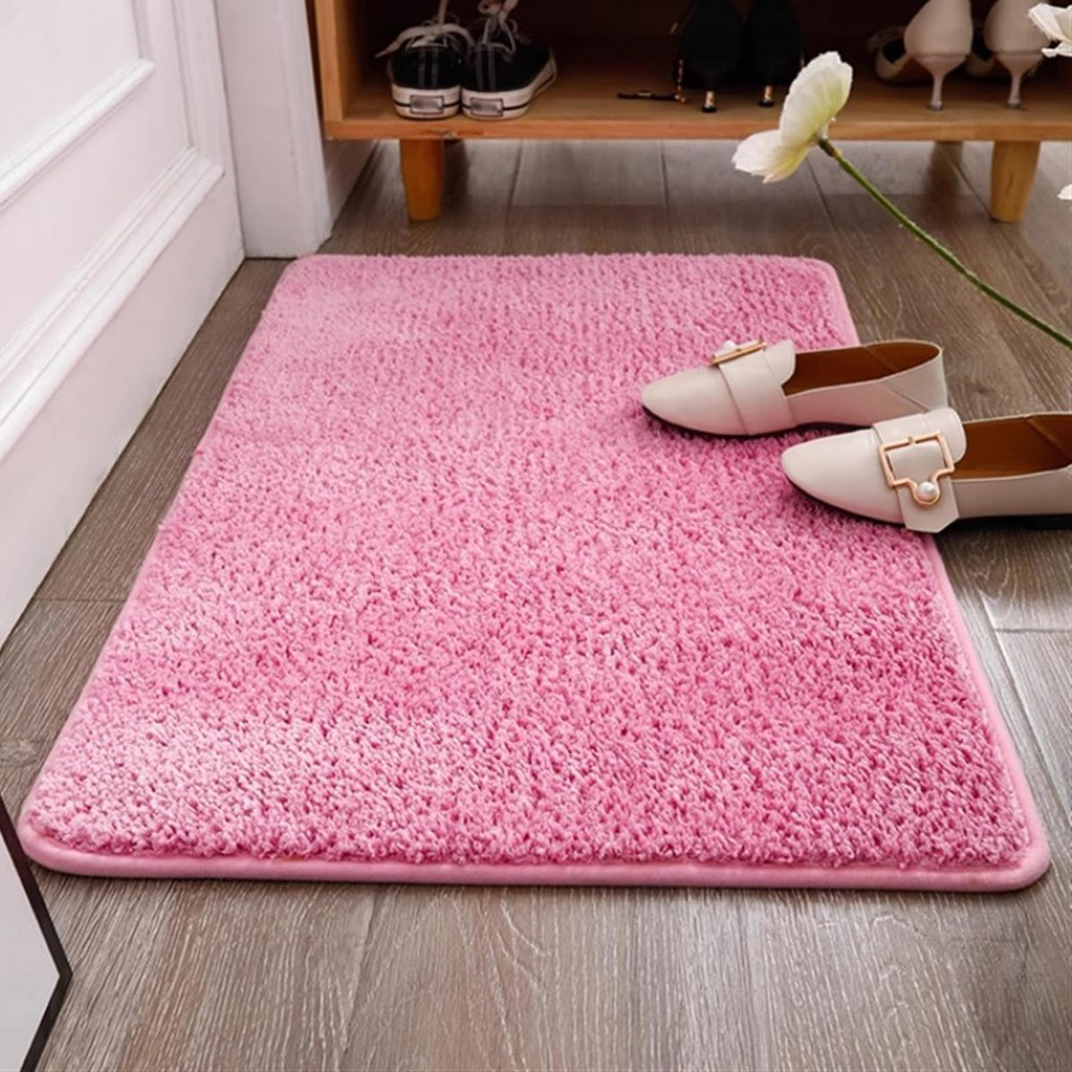 Insun Fluffy Non-Slip Absorbent Bathroom Rug