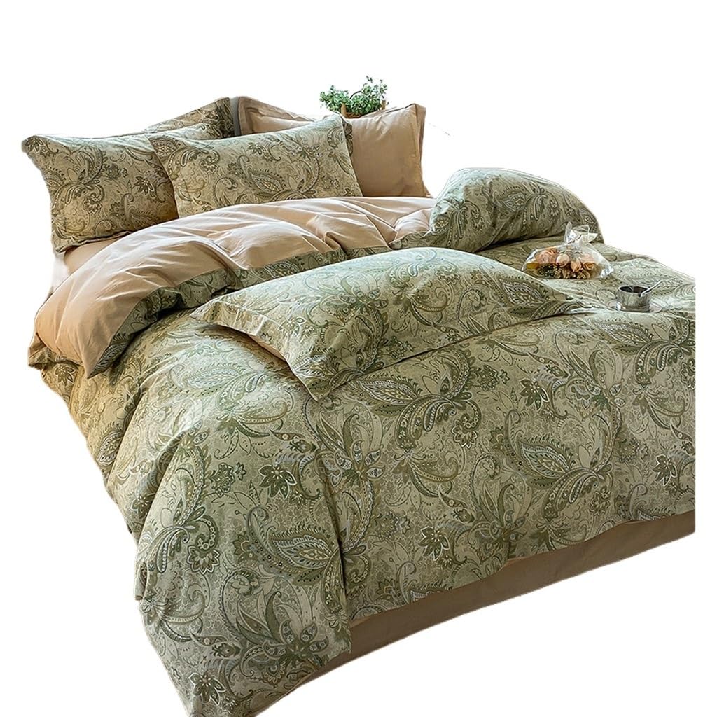 GVRMLDF 4-Piece Thick Cotton Matte Duvet Cover Bedding Set