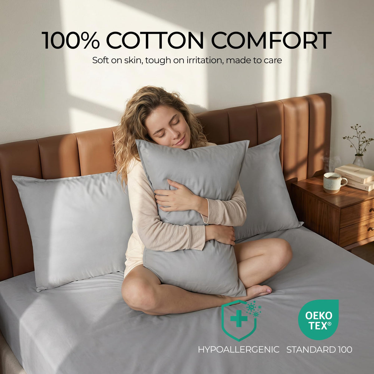 2-Pack Pillow Protectors & Twin XL Mattress and Duvet Set