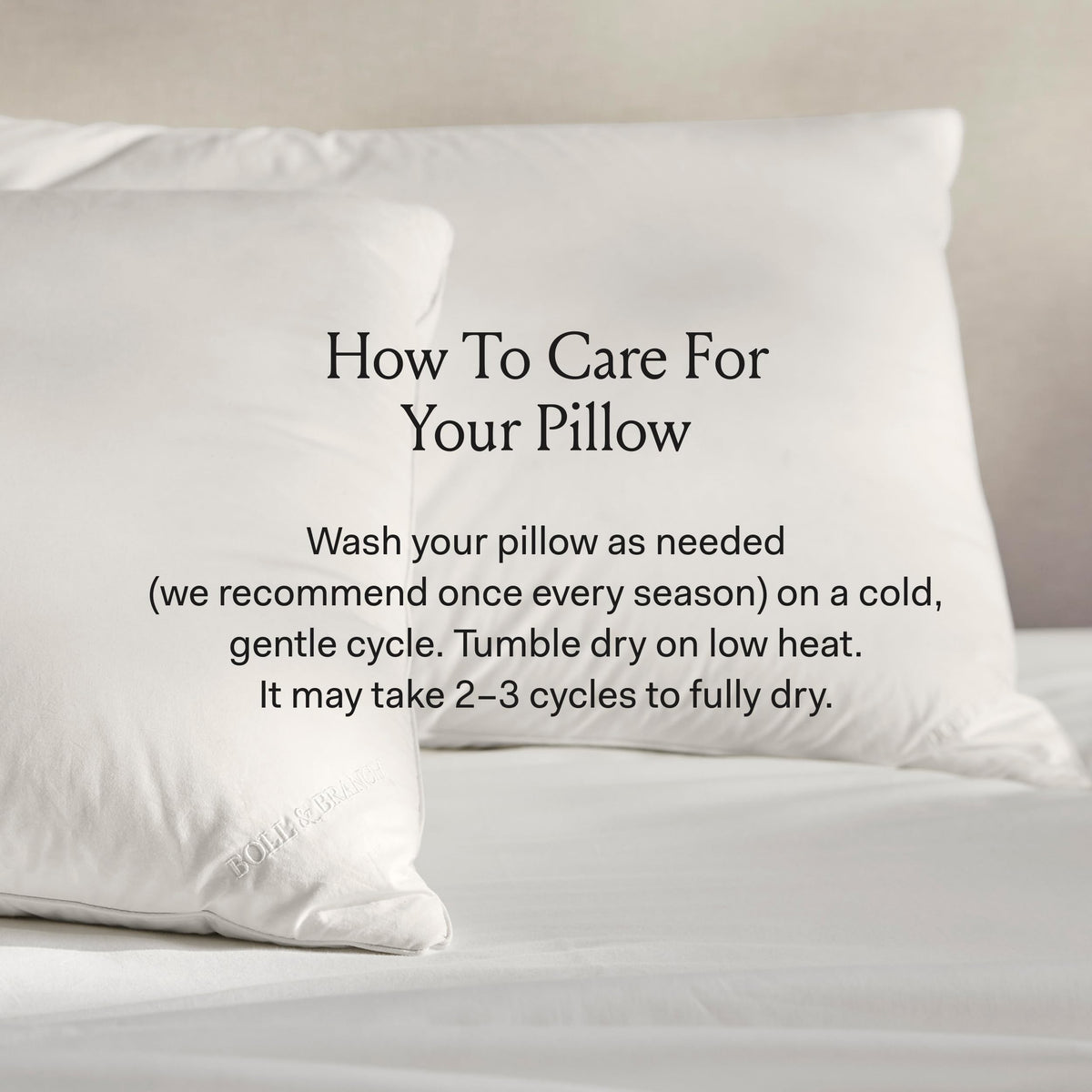 Boll & Branch Down Chamber Bed Pillow for Luxury Sleep