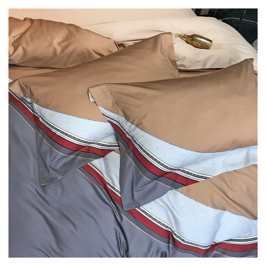 4 Pieces Bedding Sets Digital Printing Bed Sheets Pillowcase Duvet Cover Queen King Size (13 King)