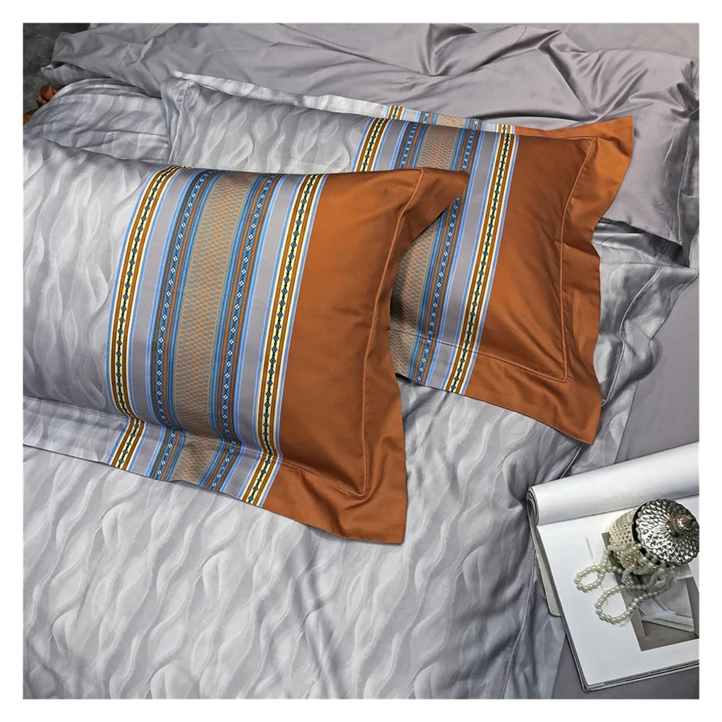 4-Piece Digital Print King Duvet Cover & Sheet Bedding Set
