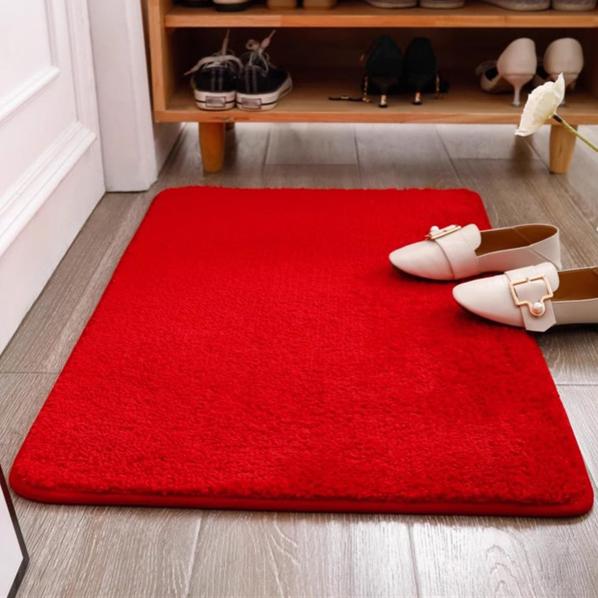 Insun Fluffy Non-Slip Absorbent Bathroom Rug