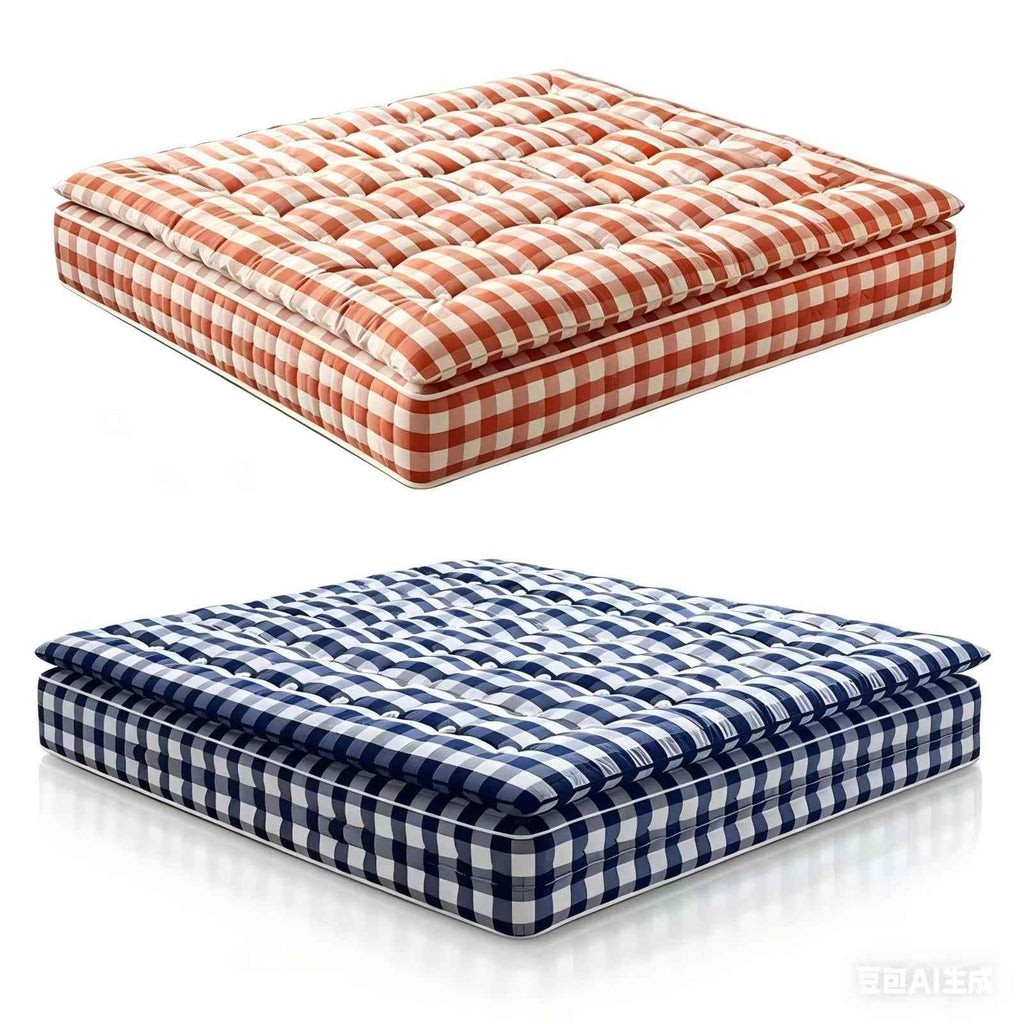 Soft Plaid Cooling Breathable Queen Mattress Pad