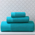 3-Piece Soft Thick Blue Hotel Bath, Hand & Face Towel Set