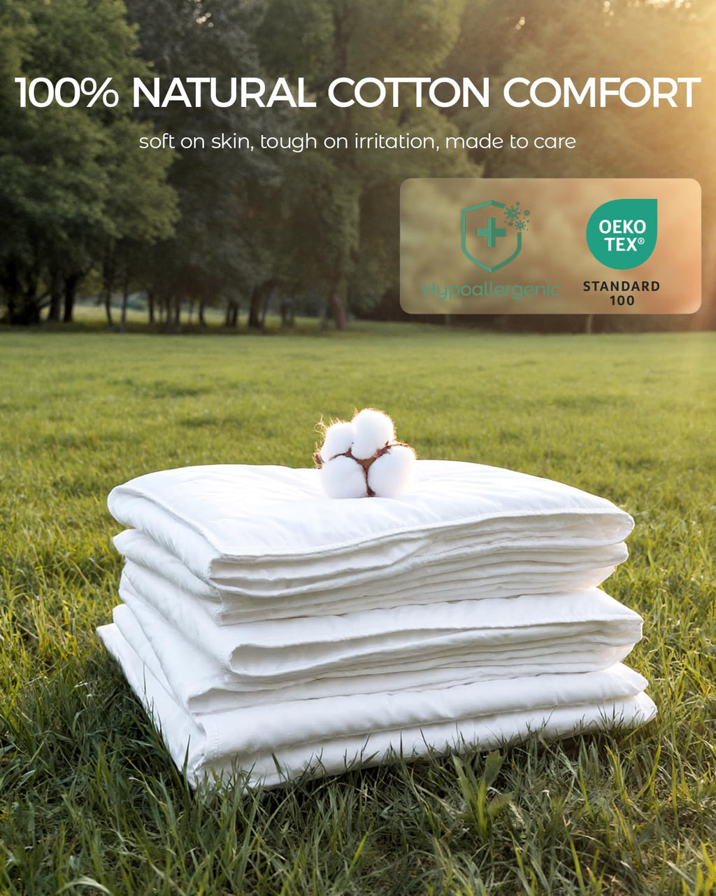 FAUNNA Cotton Bed Bug & Dust Mite King Protector Set
