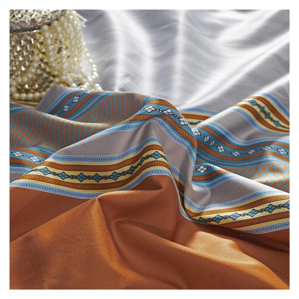 4-Piece Digital Print King Duvet Cover & Sheet Bedding Set