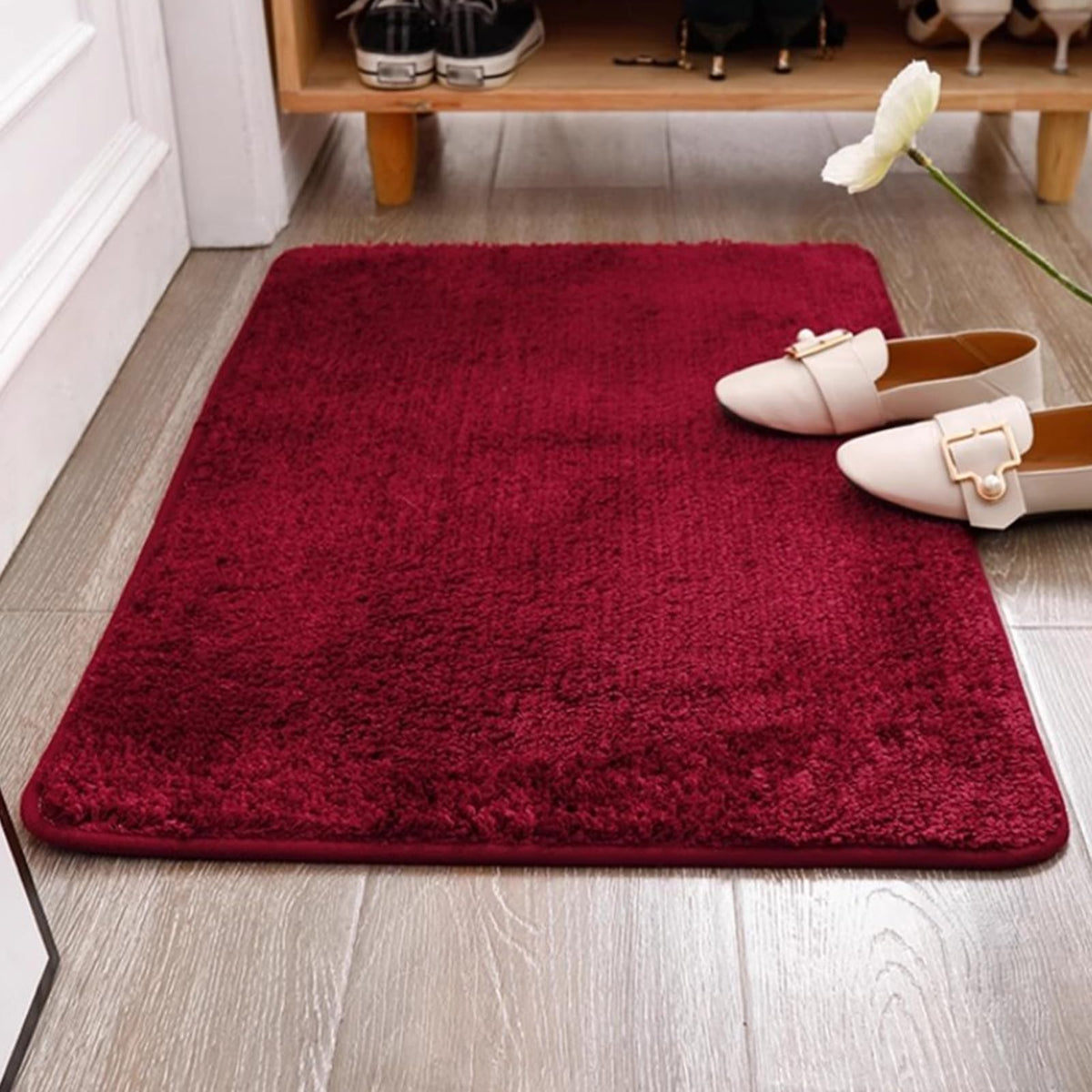Insun Fluffy Non-Slip Absorbent Bathroom Rug